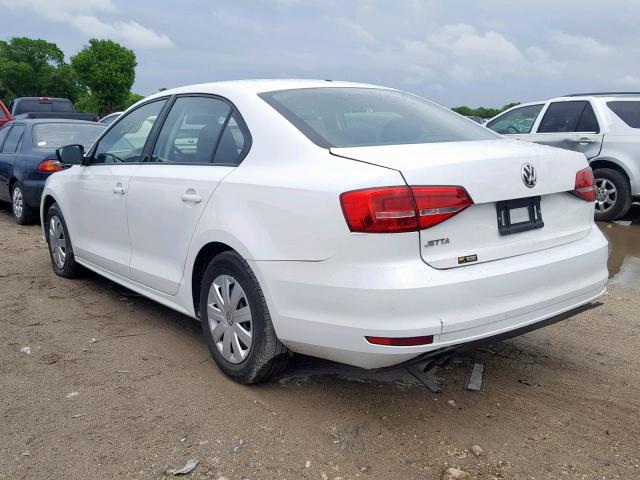 3VW2K7AJ2FM252922 - 2015 VOLKSWAGEN JETTA BASE WHITE photo 3