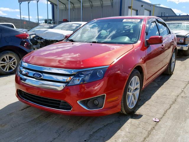 3FAHP0JAXBR284123 - 2011 FORD FUSION SEL RED photo 2