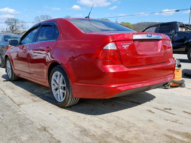 3FAHP0JAXBR284123 - 2011 FORD FUSION SEL RED photo 3