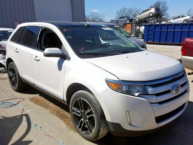 2FMDK4JC3DBA09268 - 2013 FORD EDGE SEL WHITE photo 1