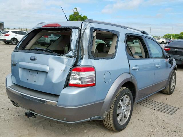 1FMDK02W58GA05884 - 2008 FORD TAURUS X S BLUE photo 4