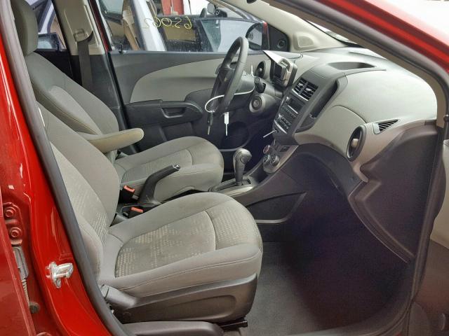 1G1JA5SH4D4100501 - 2013 CHEVROLET SONIC LS 红色 照片 5