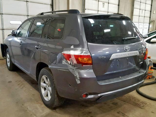 JTEES41A682088059 - 2008 TOYOTA HIGHLANDER GRAY photo 3