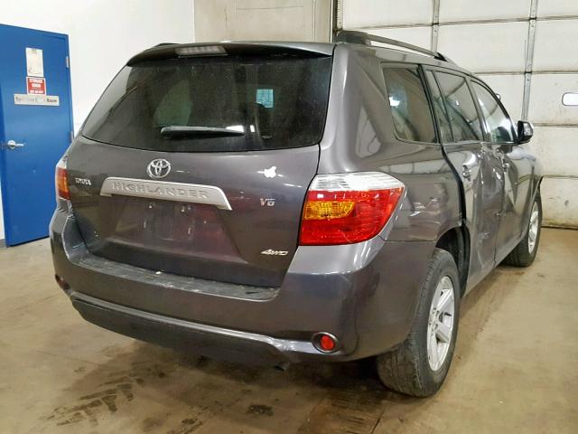 JTEES41A682088059 - 2008 TOYOTA HIGHLANDER GRAY photo 4