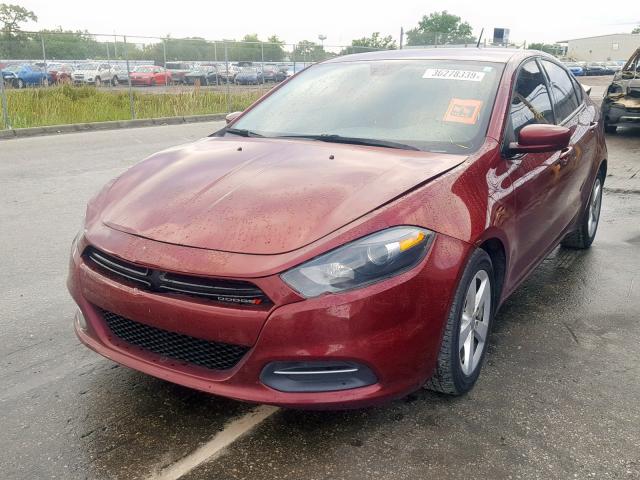 1C3CDFBB2FD364347 - 2015 DODGE DART SXT RED photo 2