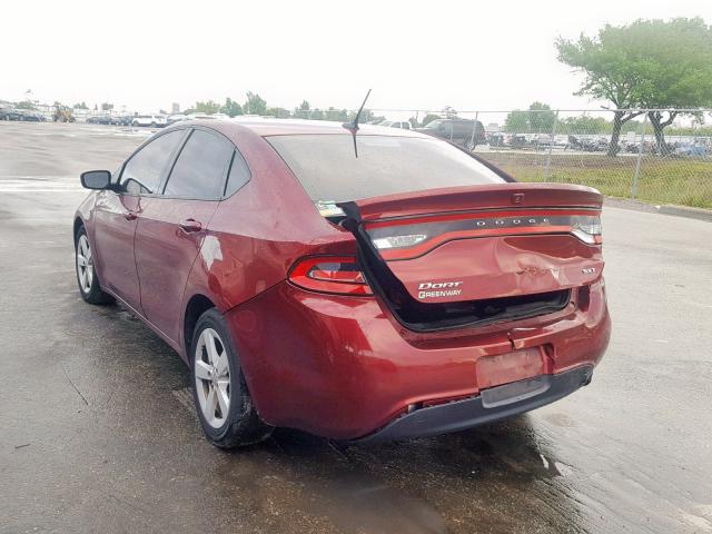 1C3CDFBB2FD364347 - 2015 DODGE DART SXT RED photo 3