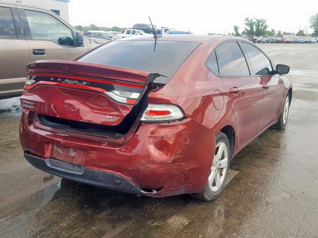 1C3CDFBB2FD364347 - 2015 DODGE DART SXT RED photo 4