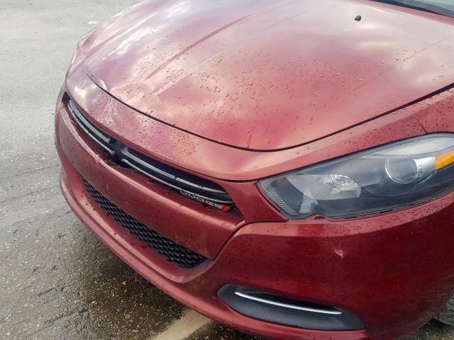 1C3CDFBB2FD364347 - 2015 DODGE DART SXT RED photo 9