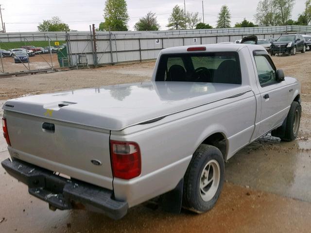 1FTYR10DX2PB48121 - 2002 FORD RANGER SILVER photo 4