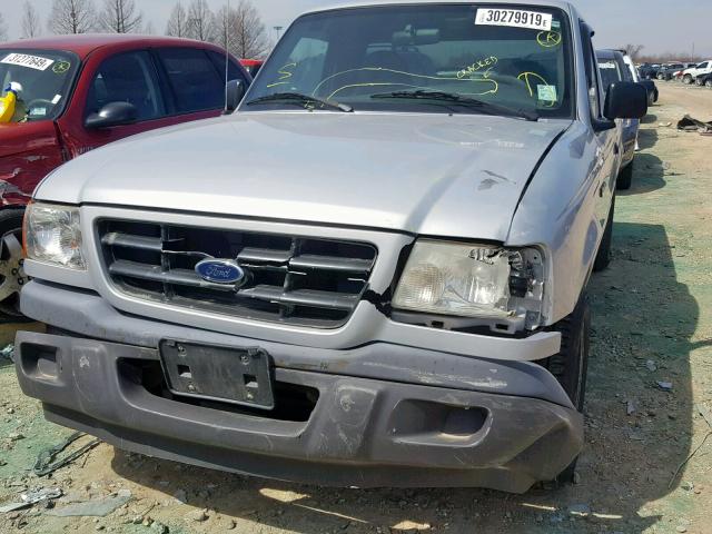 1FTYR10DX2PB48121 - 2002 FORD RANGER SILVER photo 9