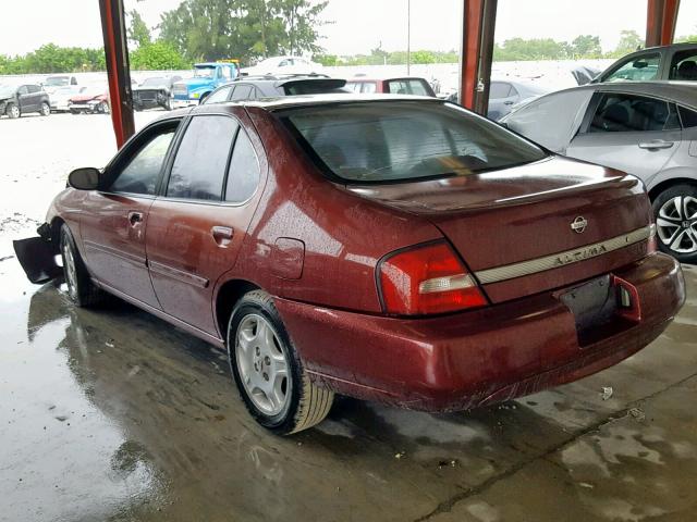 1N4DL01A91C202387 - 2001 NISSAN ALTIMA GXE MAROON photo 3