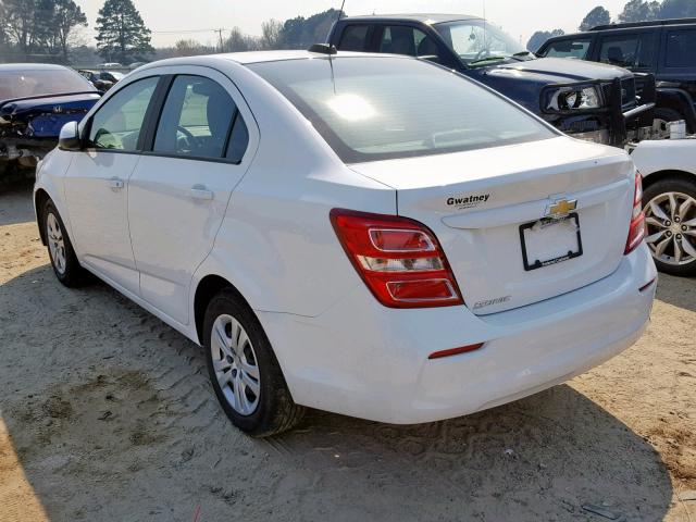 1G1JB5SH8H4178573 - 2017 CHEVROLET SONIC LS WHITE photo 3