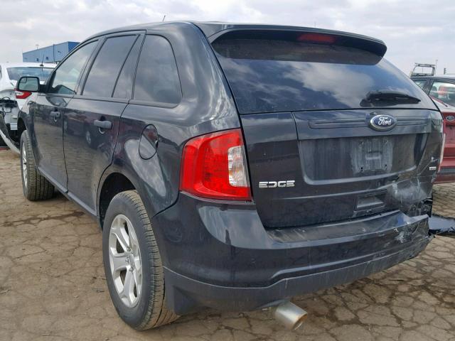 2FMDK4GC9DBB43404 - 2013 FORD EDGE SE BLACK photo 3