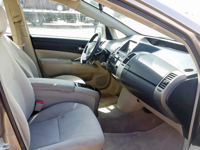 JTDKB20U997818929 - 2009 TOYOTA PRIUS GOLD photo 5