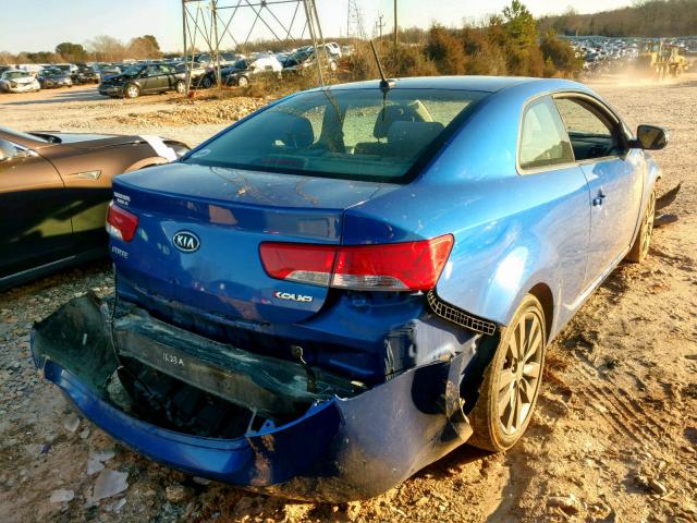 KNAFW6A33B5370706 - 2011 KIA FORTE SX BLUE photo 4