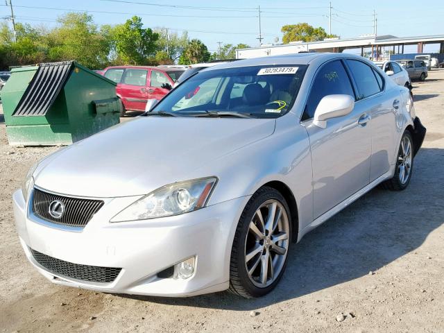 JTHBK262X82071311 - 2008 LEXUS IS 250 SILVER photo 2