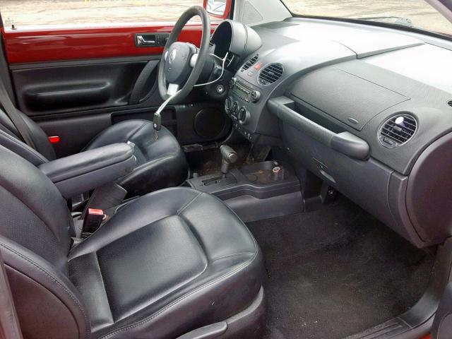 3VWRG31CX7M502239 - 2007 VOLKSWAGEN NEW BEETLE RED photo 5