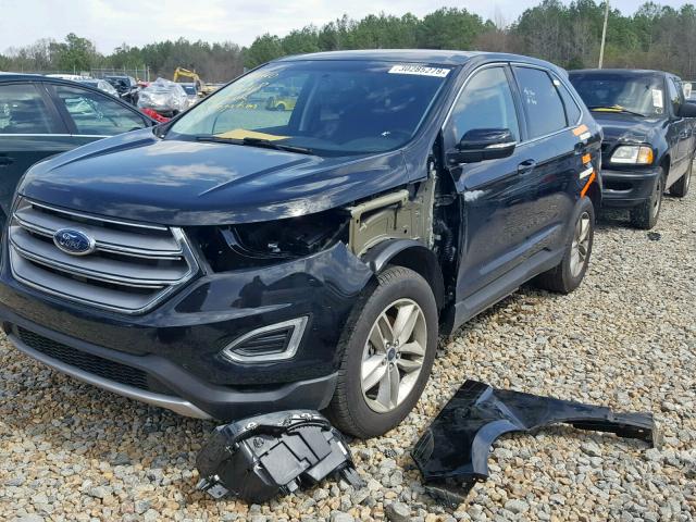 2FMPK3J94JBC32393 - 2018 FORD EDGE SEL BLACK photo 2