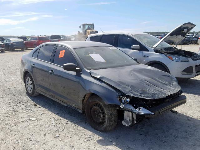 3VW2K7AJ3EM218924 - 2014 VOLKSWAGEN JETTA BASE GRAY photo 1