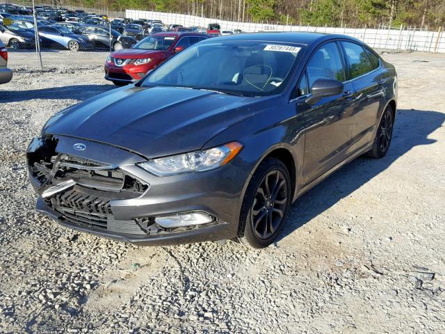 3FA6P0G78JR238033 - 2018 FORD FUSION S GRAY photo 2