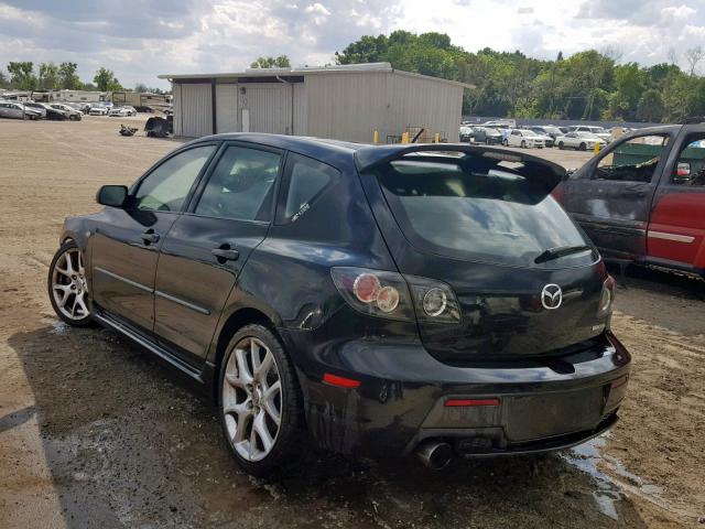 JM1BK34M281185031 - 2008 MAZDA SPEED 3 შავი ფოტო 3