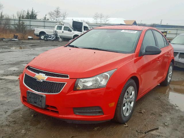 1G1PB5SH6E7457735 - 2014 CHEVROLET CRUZE LS RED photo 2