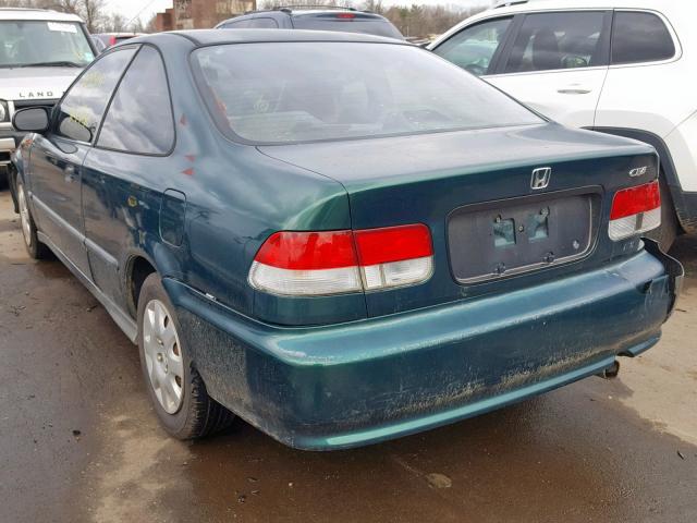 1HGEJ6121XL092106 - 1999 HONDA CIVIC DX GREEN photo 3