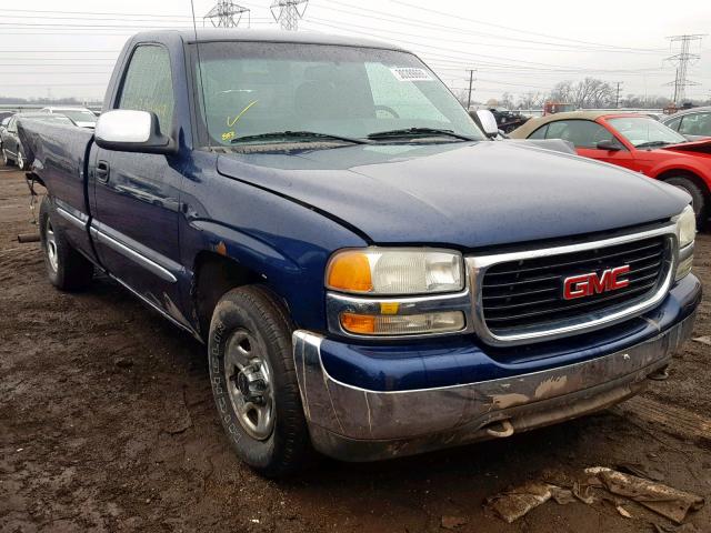 1GTEC14V22Z242490 - 2002 GMC NEW SIERRA BLUE photo 1