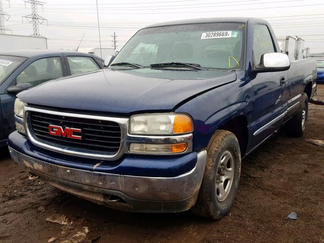 1GTEC14V22Z242490 - 2002 GMC NEW SIERRA BLUE photo 2