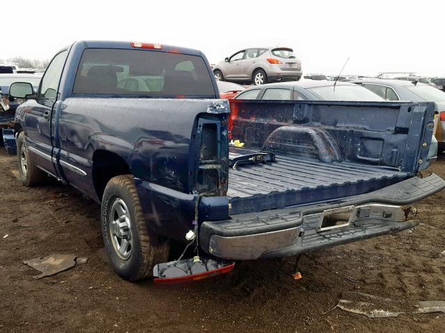 1GTEC14V22Z242490 - 2002 GMC NEW SIERRA BLUE photo 3