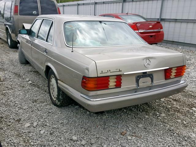 WDBCA35EXLA539786 - 1990 MERCEDES-BENZ 420 SEL GOLD photo 3