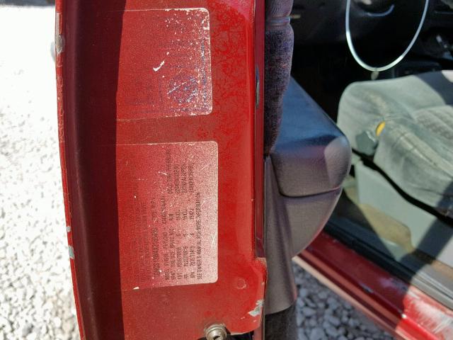 1GNCS13W4X2180439 - 1999 CHEVROLET BLAZER RED photo 10