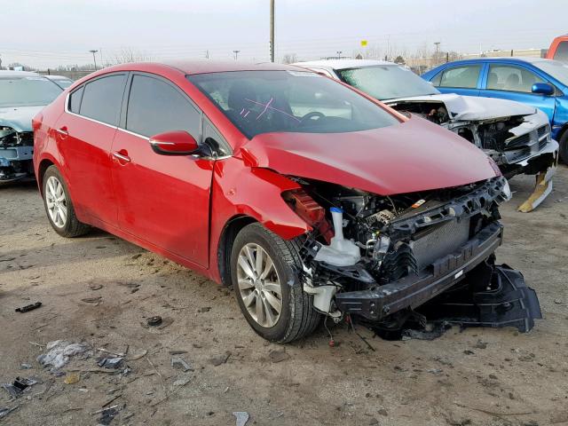 KNAFX4A88F5372177 - 2015 KIA FORTE EX RED photo 1