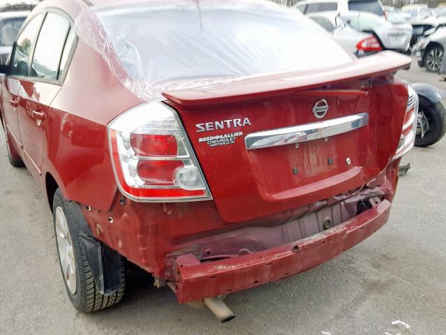 3N1AB6AP0CL736766 - 2012 NISSAN SENTRA 2.0 RED photo 9