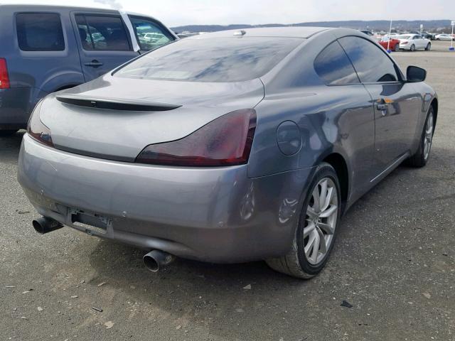 JN1CV6EL0AM150921 - 2010 INFINITI G37 GRAY photo 4