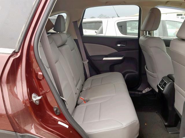 2HKRM4H7XFH697161 - 2015 HONDA CR-V EXL MAROON photo 6