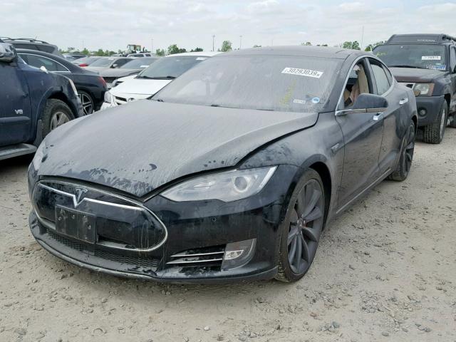 5YJSA1H28EFP63135 - 2014 TESLA MODEL S BLACK photo 2