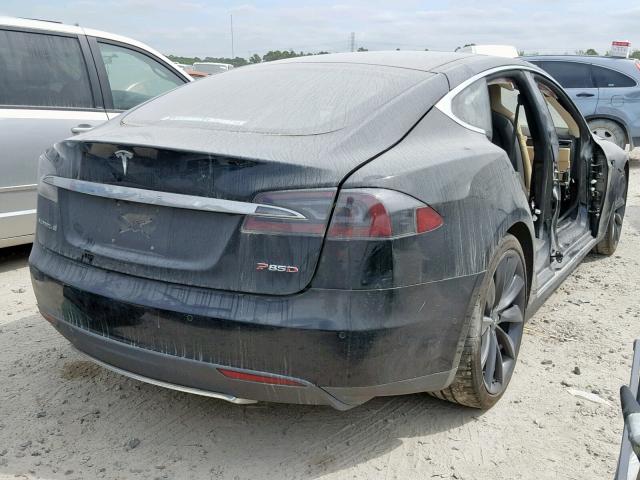 5YJSA1H28EFP63135 - 2014 TESLA MODEL S BLACK photo 4