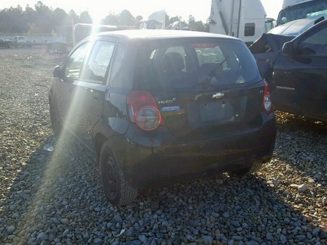 KL1TD6DE1AB126861 - 2010 CHEVROLET AVEO LS BLACK photo 3