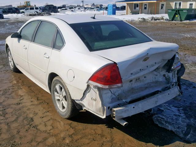 2G1WA5E3XE1120738 - 2014 CHEVROLET IMPALA LIM WHITE photo 3