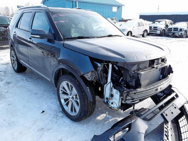 1FM5K8F81KGA91264 - 2019 FORD EXPLORER L GRAY photo 1