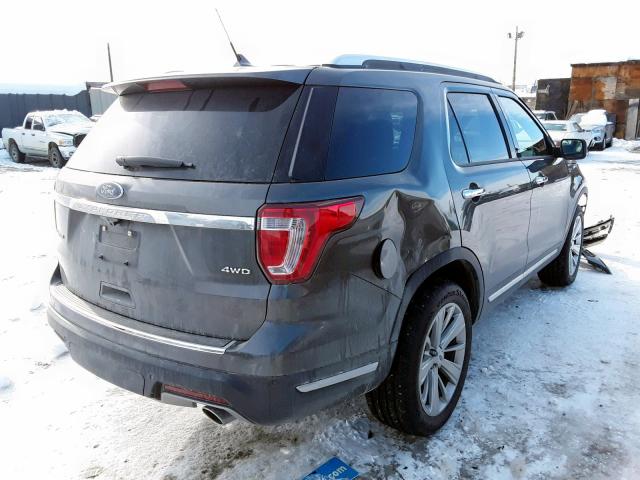 1FM5K8F81KGA91264 - 2019 FORD EXPLORER L GRAY photo 4