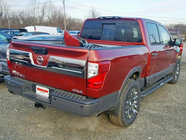 1N6AA1E55JN537069 - 2018 NISSAN TITAN SV MAROON photo 4