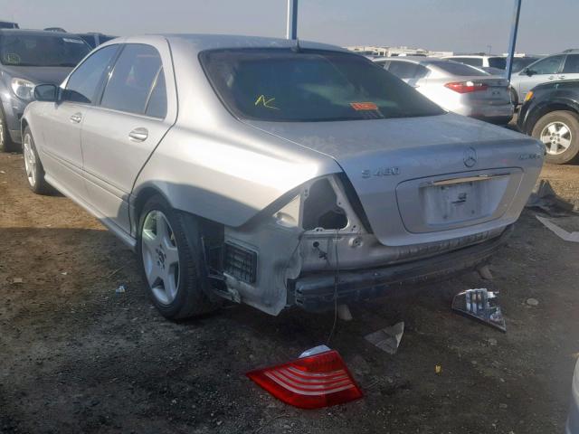 WDBNG70J06A462885 - 2006 MERCEDES-BENZ S 430 SILVER photo 3