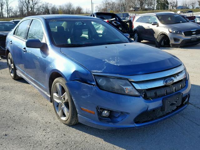 3FAHP0KC8AR108167 - 2010 FORD FUSION SPO BLUE photo 1