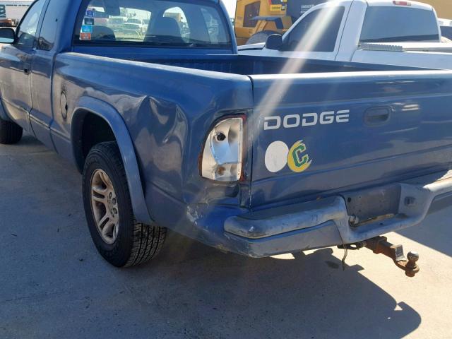 1B7GL32X92S664306 - 2002 DODGE DAKOTA SPO BLUE photo 9