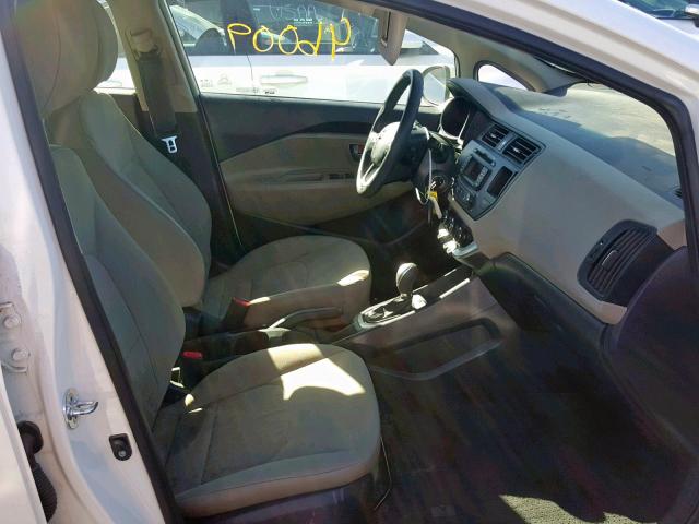 KNADM4A34E6370763 - 2014 KIA RIO LX WHITE photo 5