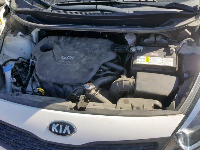 KNADM4A34E6370763 - 2014 KIA RIO LX WHITE photo 7