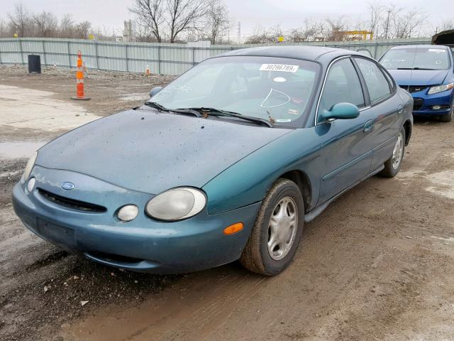 1FALP52UXVG218652 - 1997 FORD TAURUS GL GREEN photo 2