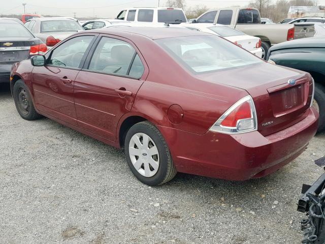 3FAFP06Z66R143917 - 2006 FORD FUSION S MAROON photo 3